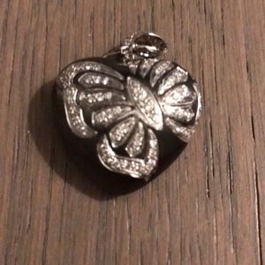 18k white gold and diamond heavy pendant